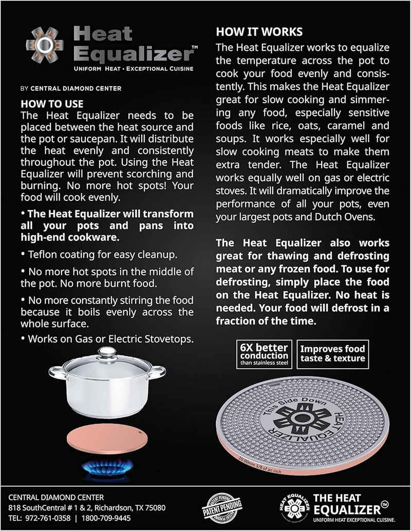 Heat Equalizer -Set of 3 Heat Diffuser for Gas Stoves 6”-8”-9.25 inch None Stick Copper finish – Aluminum & Copper Alloy Hot Plate for Even Cooking-Burner Cover & Simmer Plate - Image 5